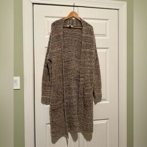 William Rast Heathered Brown/dusty rose Cardigan